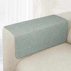 Couch Arm Covers, Waterproof Armrest Cover for Sofa, Loveseat, Armchair, Non-Slip Recliner Arm Cover, Sofa Arm Covers, Headrest Cover, Arm Chair Covers Set of 2 (Gray-Green, 24"20")