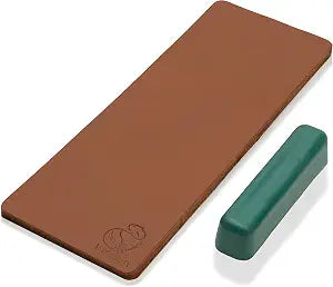 BeaverCraft Stropping Leather Strop for Knife Sharpening Strop LS2P1 - Knife Stropping Kit 3 x 8 IN - Knives Sharpener with Honing Strop Polishing Compound Set - Double Sided