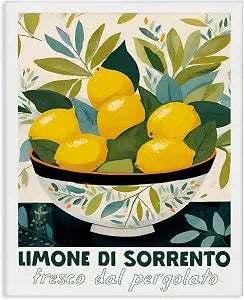 Charming Lemons Bowl Kitchen, 16 x 20 Inch Canvas Wall Art