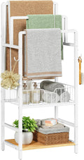 HOOBRO 3-Tier Freestanding Towel Rack with Storage Shelf for Bathroom