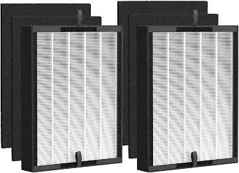 45i Replacement Filter Compatible with A-len BreatheSm-art Flex Bh400 & 45i Pure Air Purifier, Compared # B4-Fresh/FL40-Silver-Carbon, 2 Pack 3-in-1 HEPA Filter + 4 Pcs Activated Carbon Pre Filter