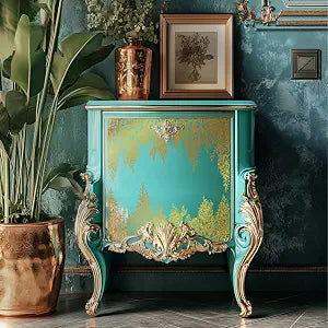 Gold Foil Rub on Transfer for Furniture DTF Transfers for Wood Drawer Decor, Hanging Wisteria