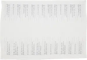Saro Lifestyle Handcrafted Embroidered Dots Placemat (Set of 4), Silver, 14"x20"