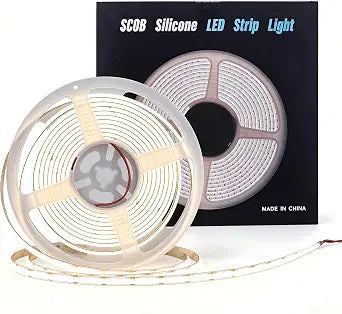 COB LED Strip Lights 16.4FT, 4000K Neutral White CRI 90+ 24V