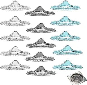 15 Pack Shower Drain Hair Catcher Replacement 3 Inch Shower Drain Cover Shower Drain Kit Strainer Cover Protector Hair Trap Stopper for Bathroom Wet Area Utility Landary Room Garage
