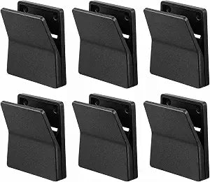 6 Pcs Large Self Adhesive Clip, Wall Tapestry Clips No Drilling Towel Holder Adjustable Adhesive Clip for Hanging Bathroom Kitchen Home Office Hotel, Black