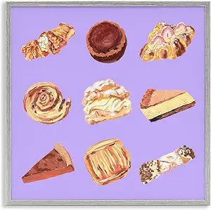 Delicious Pastries Kitchen, 17 x 17 Inch Framed Gicle Print