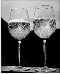 Fizzy Champagne Glasses Glam, 24 x 30 Inch Canvas Wall Art