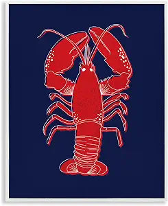 Juicy Lobster Nautical Coastal, 16 x 20 Inch Framed Gicle Print