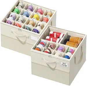 Plus Size 2 Pack Shoe Organizer for Closet, Foldable Shoe Storage Box
