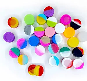 100pcs 3ML Silicone Containers Non-Stick Wax Concentrate Multi Use Storage Jars Assorted Colors