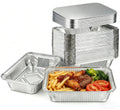 60 Pack Aluminum Pans with Lids (8.5"x6") 2.25 LB Capacity Foil Pans with Lids - 60 Pans and 60 Cardboard Covers - Disposable Food Containers Tin Foil Pans for Baking, Meal Prep,Storage and Freezer