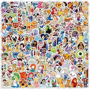 200Pcs Cute Cartoon Anime Sticker Movie Decal, Party Decorative for Fans
