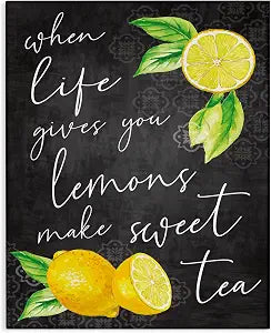 Stupell Industries Lemons Sweet Tea Farmhouse, 16 x 20 Inch Canvas Wall Art