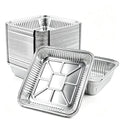 50 Pack 8x8 Aluminum Pans, Disposable Foil Pans, Square Aluminum Foil Tin Baking Cake Pans,Roasting Trays Disposable Food Containers Great for for Baking, Cooking, Heating, Storing, Prepping Food