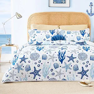 Love's cabin Quilts for Queen Coastal White Bedspreads Bedding Set - Summer Beach Nautical Quilt Lightweight Bedspread - Reversible Bedding Coverlet for All Season - 3 Piece