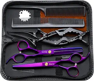 Hair Cutting Scissors Set,6.5" Hair Cutting Shears-Purple