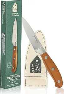 Bloomhouse Paring Knife - Two Time Oprah's Favorite Things Winner - 3.5-Inch German Stainless Steel Blade w/Forged Italian Olive Wood Handle Full Tang Precision for Peeling & Trimming