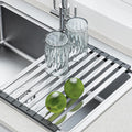 GSlife Over Sink Dish Drying Rack Roll Up Stainless Steel 17.5"x11.57"