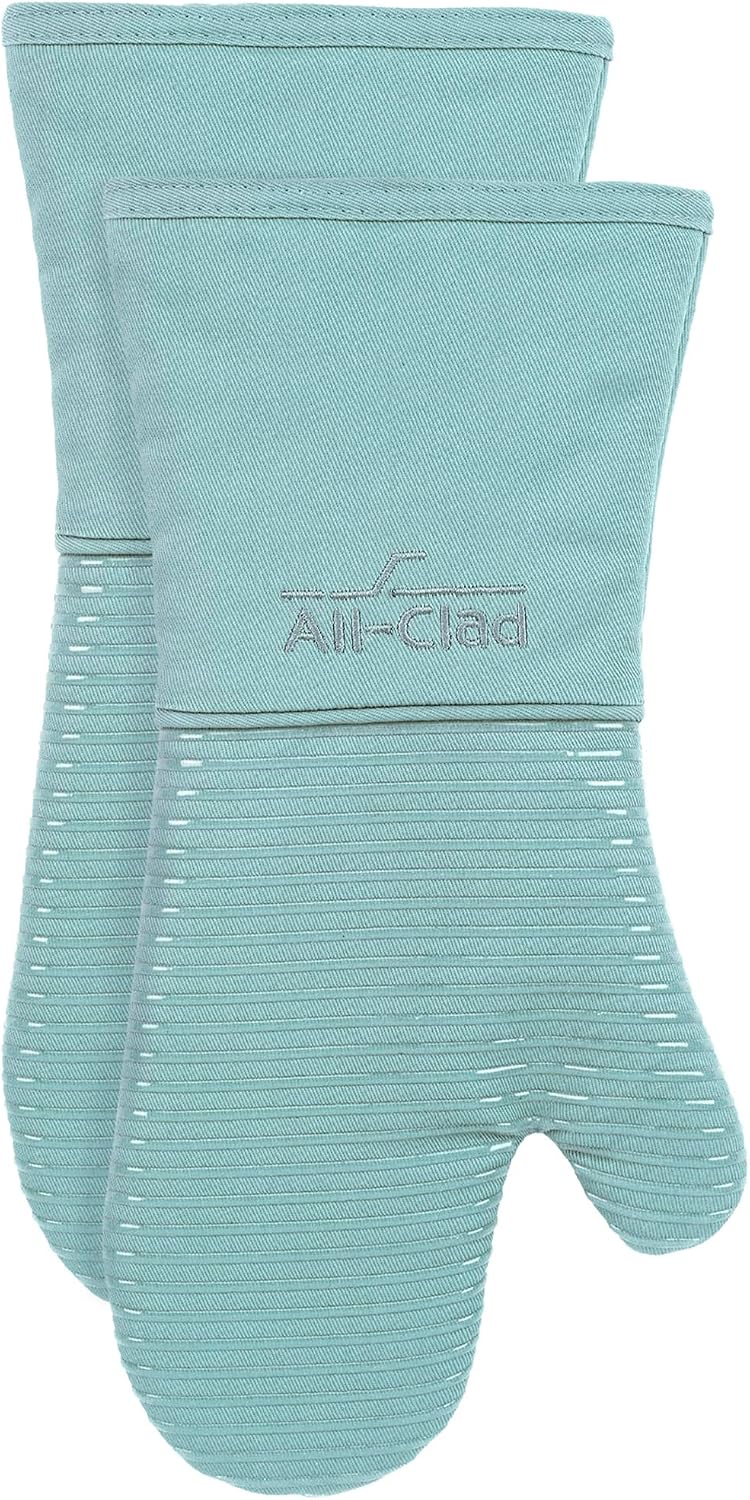 All-Clad Professional Non-Slip Silicone Oven Mitt, Heat Resistant 500F,2pc