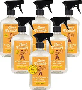 Aunt Fannie's All Purpose Wood Spray Cleaner, Lemon, 16.9 oz, Pack of 6