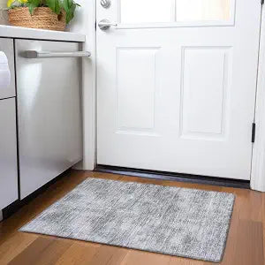 Addison Rugs Mayfield AMF1018 Gray 1'8" x 2'6" Indoor Premium Machine Washable Rug, Silky Soft, Easy Clean, Non Shedding, Bedroom, Living Room, Dining Room, Kitchen Rug