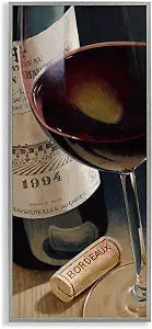 Traditional Wine Bottle Still Life, 10 x 24 Inch Framed Gicle Print