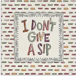 Stupell Industries Wine Sip Sentiment Kitchen, 17 x 17 Inch Canvas Wall Art