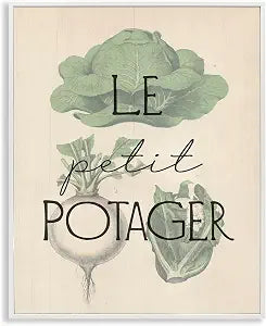 French Vegetable Garden Vintage, 16 x 20 Inch Framed Gicle Print