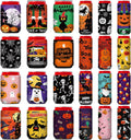 SiliFine 24 Pcs Halloween Can Cooler Sleeve Neoprene Beer Drink Cover Decor