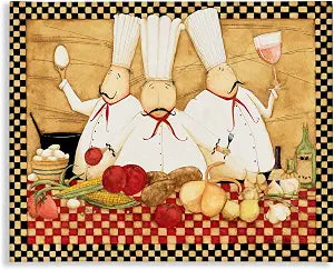 Stupell Industries 'Vintage Chefs Checkered Kitchen'| Canvas Art