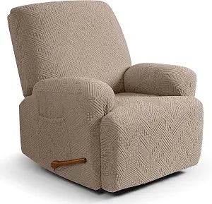 Ruaozz Recliner Chair Covers, Soft Stretch Recliner Slipcover, Khaki