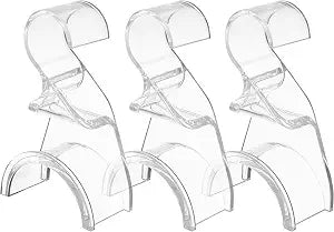 Clear Purse Hanger Closet 3 Pack, Acrylic Purse Hooks for Closet