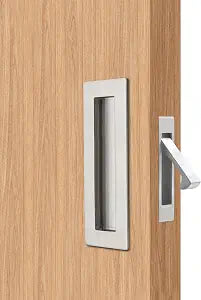 Dontay Pocket Door Handle,Recessed Pull,Non Lock Flush Hardware,Silvery,6''