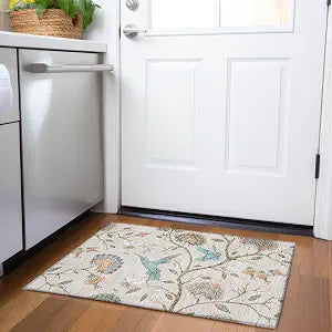 Addison Rugs Mayfield AMF174 Beige 1'8" x 2'6" Indoor Premium Machine Washable Rug, Silky Soft, Easy Clean, Non Shedding, Bedroom, Living Room, Dining Room, Kitchen, Patio Rug