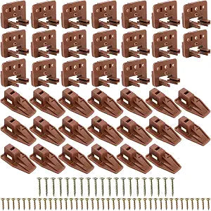 Kingrol 20 Plastic Drawer Slide Track Guides for Center Mount Drawers - Replacement Parts for Dressers, Nightstands, and Kenlin/Rite-Trak 1 Drawer Systems