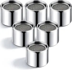 Honoson 6 Pcs Faucet Aerator Replacement, Female Thread(s), 22 Mm, Brass
