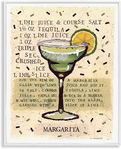 Salt Margarita Recipe Kitchen, 11 x 14 Inch Framed Gicle Print