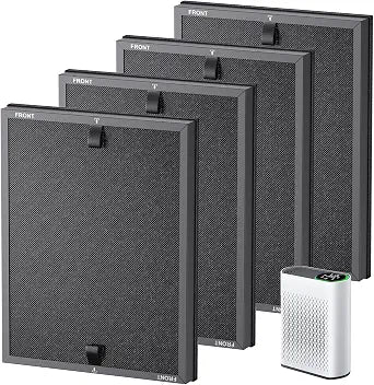 4 Pack HAP602 Replacement Filters for ECOSELF HAP602/HAP602WF Air Purifier