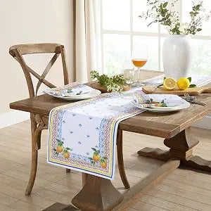 Capri Lemon Table Runner, Multicolor - 13" W x 70" L