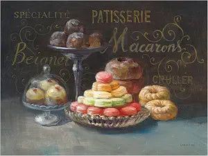 Trademark Fine Art Canvas Wall Art - Danhui Nai 'Patisserie' Wall Art for Living Room, Bedroom, or Office Dcor
