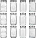 Rubtlamp Clear Mason jar 32 oz, 12 Mixed Pack Glass Jars - Wide Mouth Mason Jars with Airtight Lids for Pickling, Fermenting, Food Storage&DIY Crafts, Microwave & Dishwasher Safe