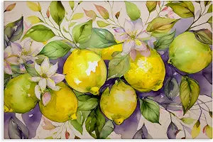 Cottage Lemon Blooms Kitchen, 20 x 30 Inch Canvas Wall Art