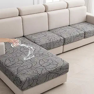 KRFOONN Waterproof Couch Cushion Covers Stretch Seat Cushion Cover, 04