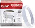 Masontops Tough Band - Wide Mouth Mason Jar Screw Bands - Quality Plastic Replacement Ring Seals & Jar Covers