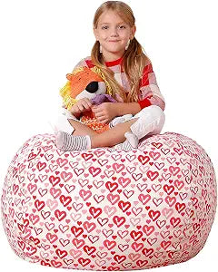 Aubliss Stuffed Animal Bean Bag Storage Chair, Beanbag Covers Only