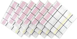 DII Cotton Plaid Napkin Set Machine Washable, 20x20, Butcher Block, 6 Count
