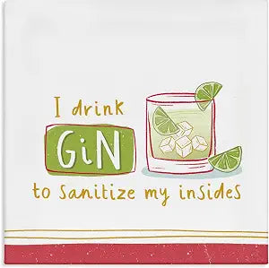 Funny Gin Phrase Kitchen Bar, 24 x 24 Inch Canvas Wall Art