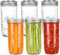 24 oz Wide Mouth Mason Jars - Canning Jars with Metal Airtight Lids and Bands, 24 ounce Mason Glass Jars for Fermenting, Pickling, Meal Prep, Overnight Oats, Jam, Jelly, DIY Projects (6 pack)