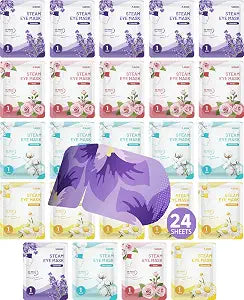 AROIC 24 Pack Steam Eye Masks Disposable, Self Heating Eye Mask for Women